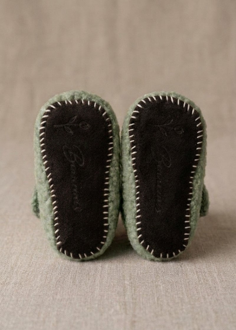 Tiny Steps Mary Janes - Sage Green